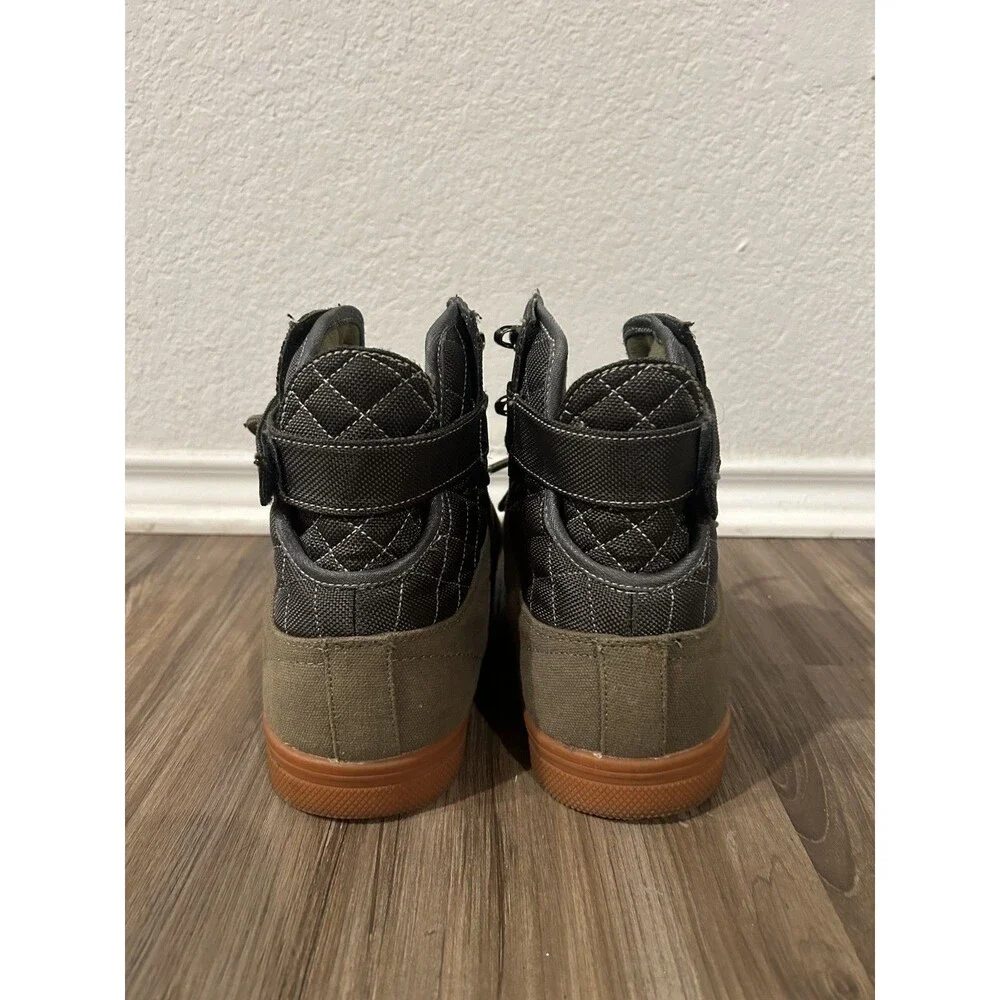 Vlado Atlas 2 High Top Sneakers Gray/Green Quilted Ankle Strap Men's Size 12